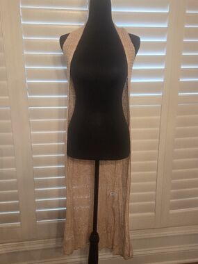 Mossimo Supply Co Target Light Beige Open-Knit Sleeveless Vest Size XS